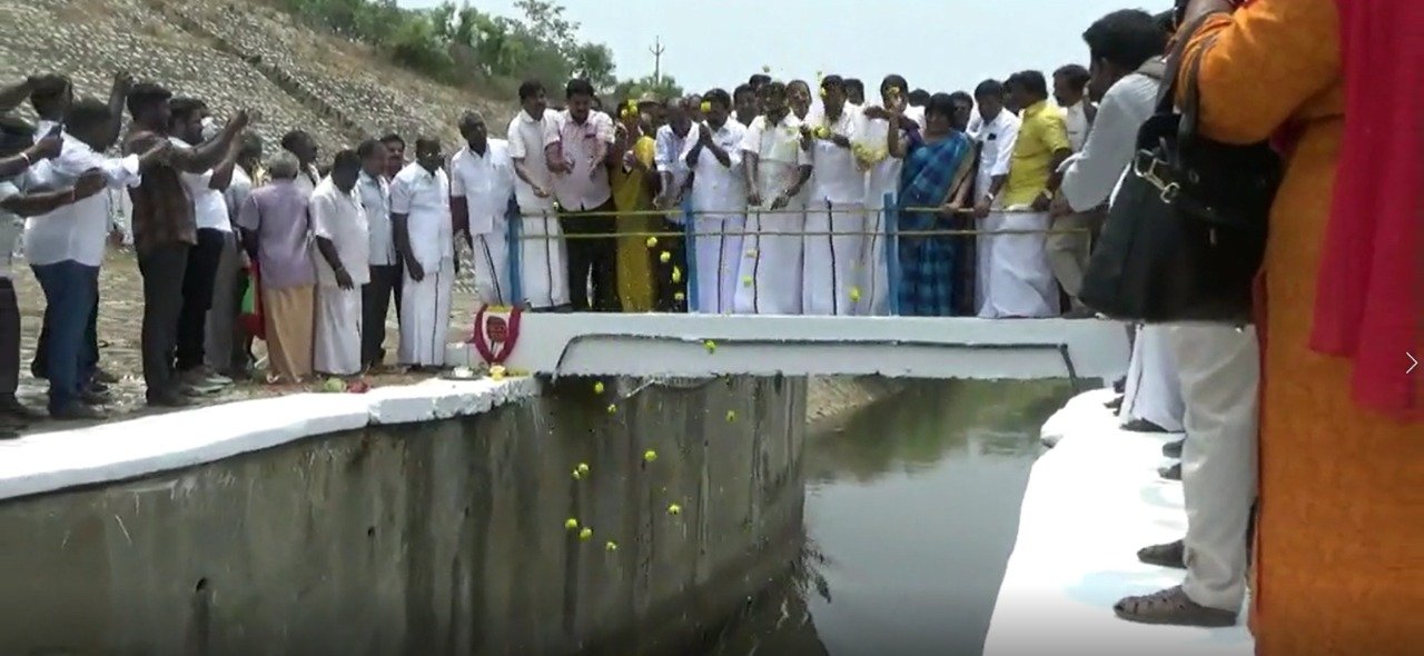 தமிழக ஜீரோ பாயிண்டை வந்தடைந்தது கண்டலேறு அணையின் நீர்